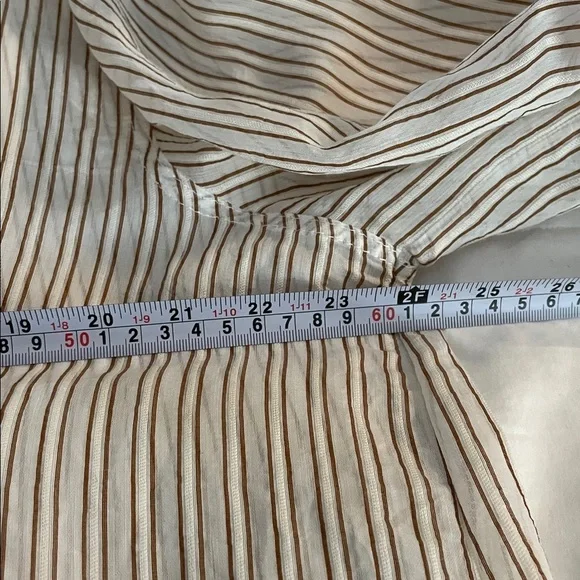 Zara | Semi Sheer |Pinstripe |Collared |Button Down |Wide Cuff |Blouse |Size XXL - Picture 12 of 14